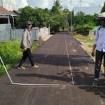 Tim Teknis Dinas Perkimtan Bersama Konsultan Lakukan Opname Fisik di Gang Darussalam, Kelurahan Buntok Kota